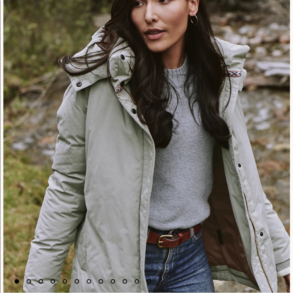 NWT Faherty Chalet Puffer Sage